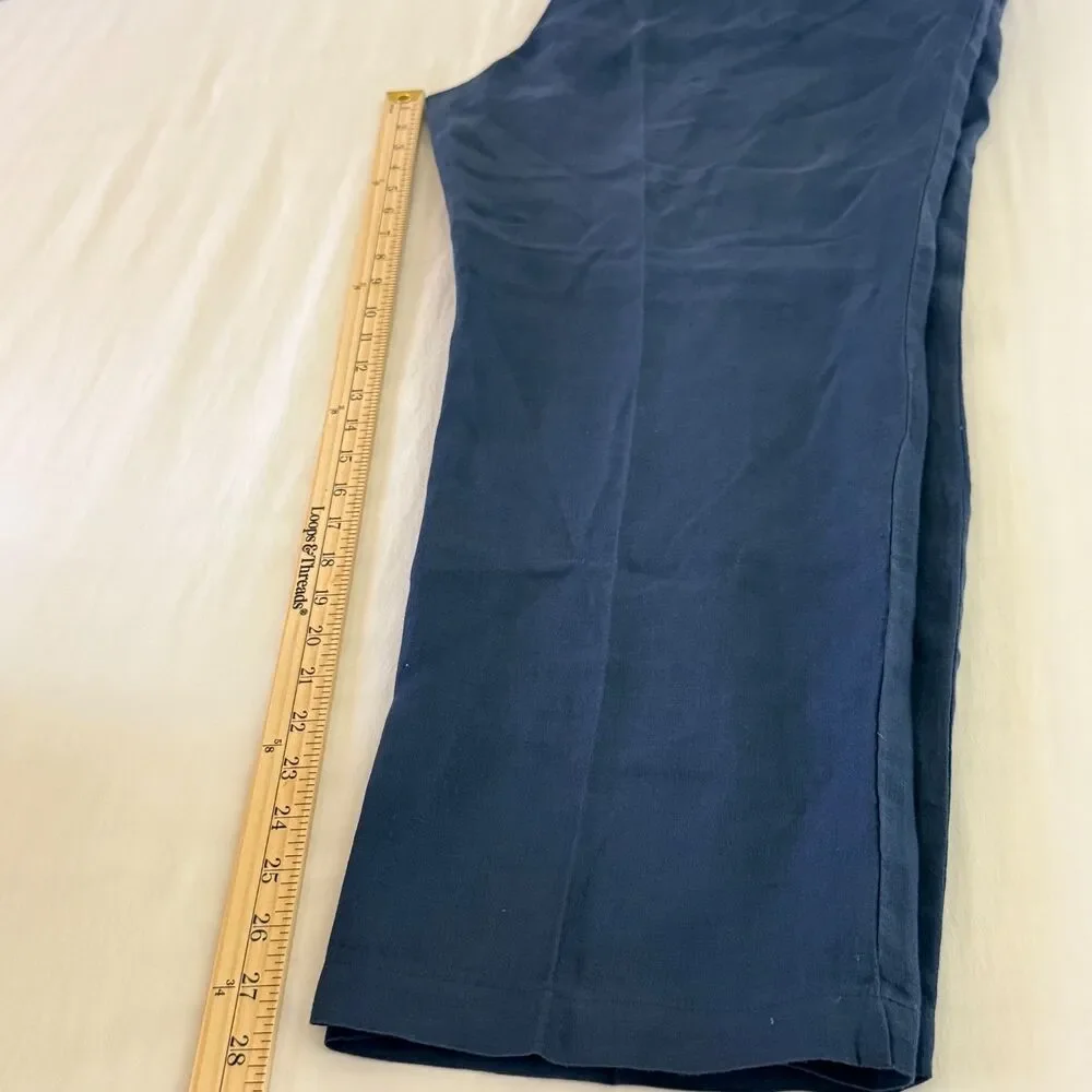 JoS A Bank Reserve 100% Linen Navy Blue Dress Pants Mens 42WX28L Lightweight